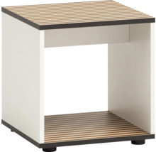 Table d''appoint carrée avec espace de rangement ouvert