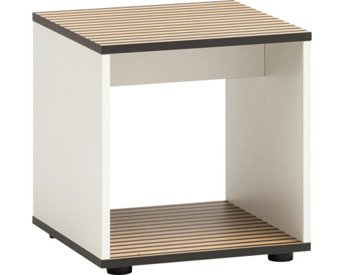 Table d''appoint carrée avec espace de rangement ouvert