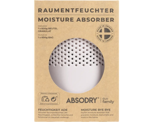 AbsoDry Raumentfeuchter Duo Family mit 600 Gramm Granulat