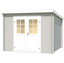 Abri de jardin en bois avec double porte et fenêtres