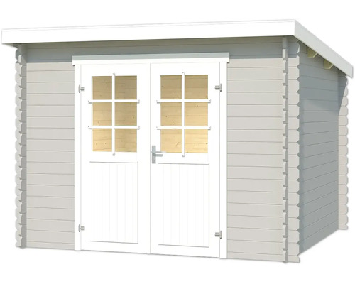 Abri de jardin en bois avec double porte et fenêtres