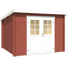 Abri de jardin en bois avec double porte et fenêtres