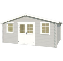 Abri de jardin en bois avec fenêtres et double porte