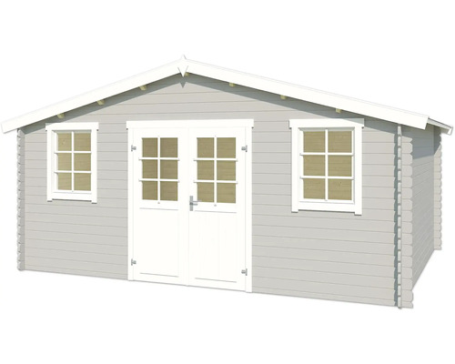 Abri de jardin en bois avec fenêtres et double porte