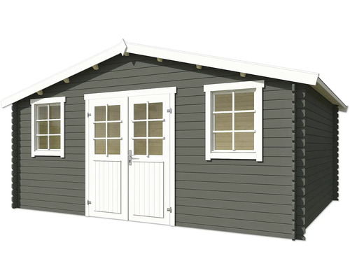 Abri de jardin en bois avec fenêtres et double porte