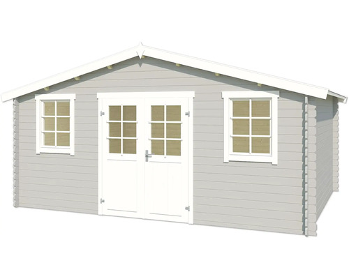 Abri de jardin avec double porte et deux fenêtres