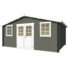 Abri de jardin avec double porte et fenêtres