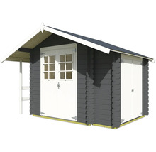 Abri de jardin en bois avec double porte et porte simple