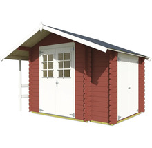 Abri de jardin en bois avec porte double et porte simple