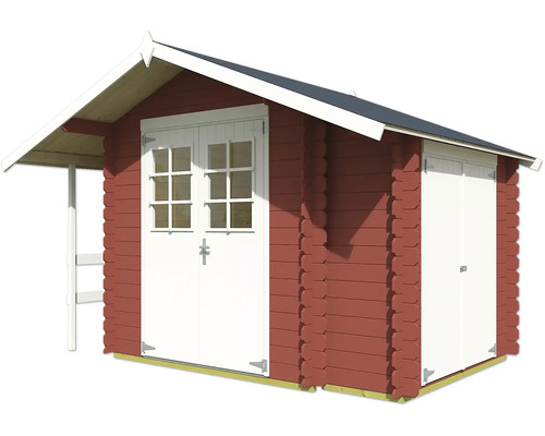 Abri de jardin en bois avec porte double et porte simple