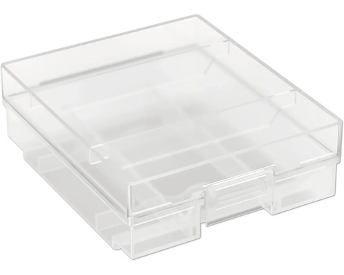Klarsichtbox mit Fächern zur Aufbewahrung von Kleinteilen