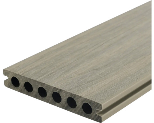 Lame de terrasse en plastique avec profilé à chambre creuse