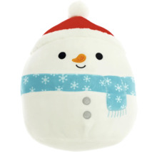 Bonhomme de neige en peluche avec bonnet et écharpe