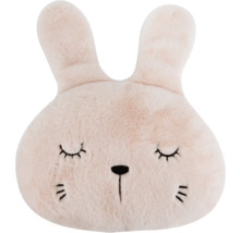 Kissen in Hasenform mit geschlossenen Augen