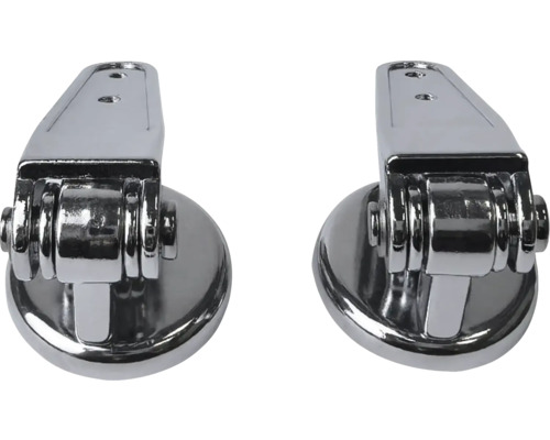 Zwei Toilettendeckel-Scharniere aus Metall