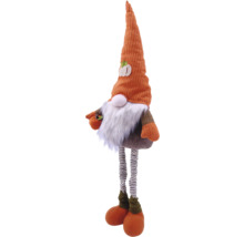 Figurine décorative gnome avec jambe rayée et long chapeau