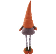 Gnome décoratif avec bonnet, jambes rayées et pieds ronds