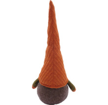 Dekorative Zwergenfigur mit gestrickter Mütze und Filzkörper