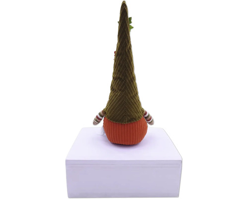 Dekofigur Zwerg mit Cordhut und gestreiften Armen