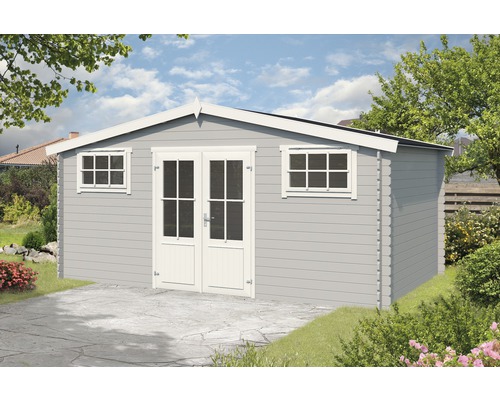 Abri de jardin avec porte double et fenêtres