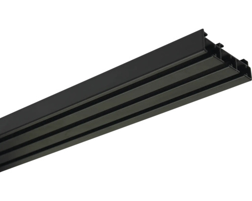 Rail de panneau japonais Atlanta noir 3 voies 210 cm Rail LED noir