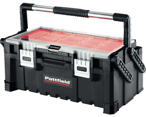 Boîte à outils Pattfield 22" 31,4 x 24,5 x 56,7 cm avec organisateur Boîte à outils Pattfield en plastique avec poignée de transport