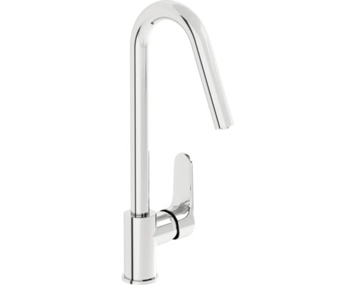 Robinet de lavabo haute pression en métal chromé