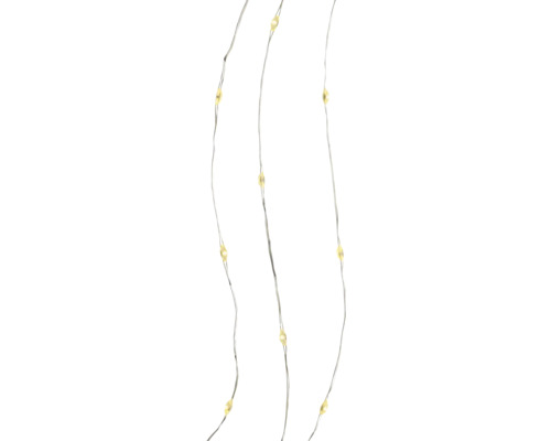 Guirlande lumineuse LED filet 0,95 m 20 LED couleur d’éclairage blanc chaud sur batterie Guirlande lumineuse avec lumières LED