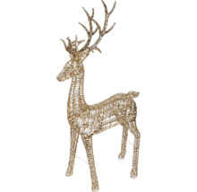 Cerf décoratif en treillis métallique comme décoration de Noël