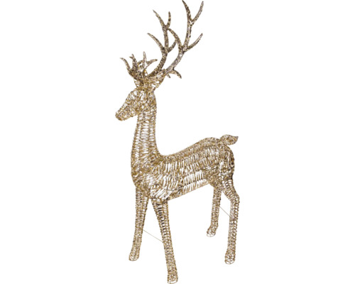 Cerf décoratif en treillis métallique comme décoration de Noël