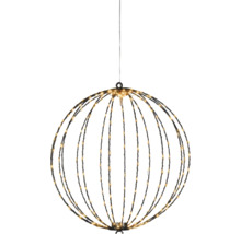 Suspension décorative avec LED blanc chaud en forme de sphère.