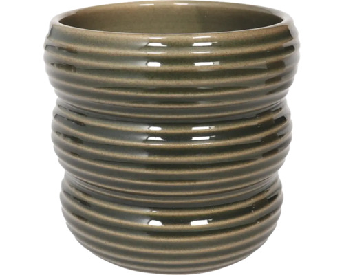 Keramik Pflanzgefäß mit Rillenmuster