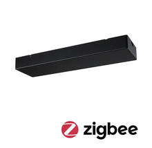 Schwarze LED Unterbauleuchte mit Zigbee Logo