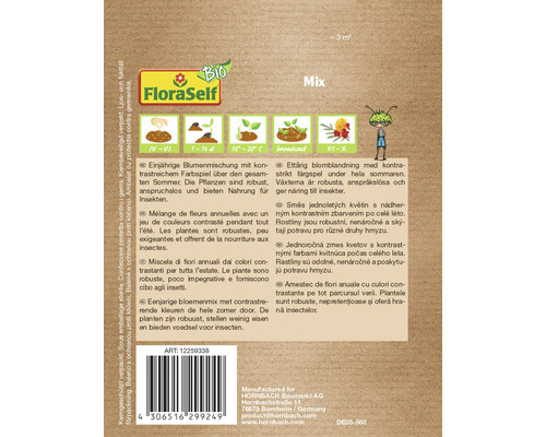 Logo FloraSelf. Mélange de fleurs annuelles pour tout l''été.