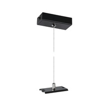 Lampenaufhängung mit Metallgehäuse und Stahlseil