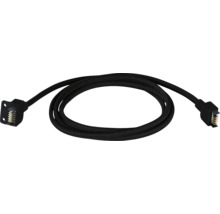 Schwarzes Kabel mit Steckverbindern an beiden Enden