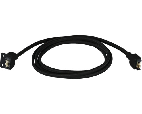 Schwarzes Kabel mit Steckverbindern an beiden Enden