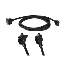 Schwarzes Verbindungskabel mit Steckern