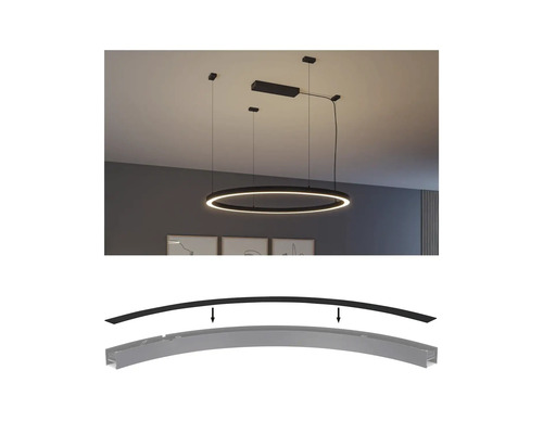 Runde Hängeleuchte und Details zur Montage