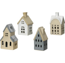 Dekorative Häuser aus Keramik für die Innendekoration