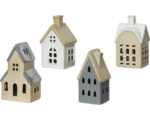 Dekorative Häuser aus Keramik für die Innendekoration