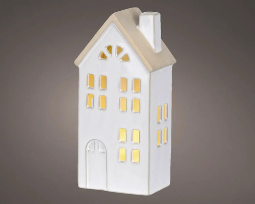 Dekoratives Lichthaus mit Fenstern und Schornstein
