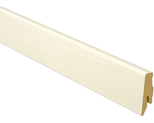 Plinthe SKL60 en chêne blanc gris 20x60x2600 mm comprenant 6 clips Plinthe en bois