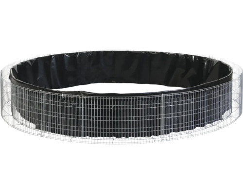 Bassin rond avec grillage et bâche pour bassin