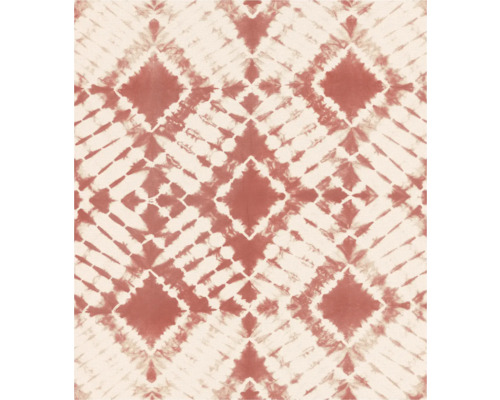 Textiltapete mit grafischem Rautenmuster