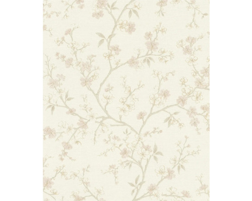Papier peint motif branches fleuries