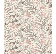 Papier peint à motifs floraux et feuillages