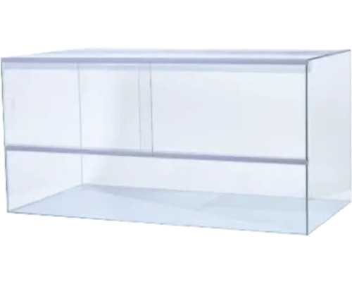 Terrarium vide avec portes coulissantes en verre