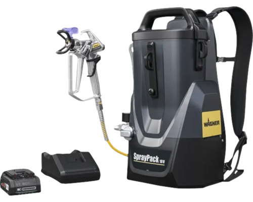 Système de pulvérisation de peinture Wagner Spraypack avec batterie, chargeur et pistolet de pulvérisation