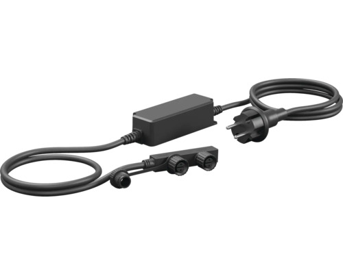 Steinel Trafo 35 W 230/24 V schwarz Netzteil mit Stecker und Verteiler für Aussenleuchten